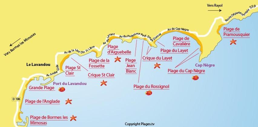 Mazet De La Mer 54M2 Lavandou 100M Plage Avec Piscine Льо Лаванду Екстериор снимка
